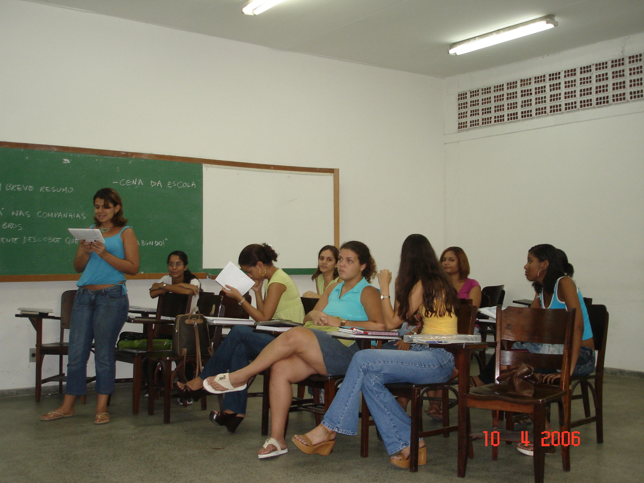 A turma em aula